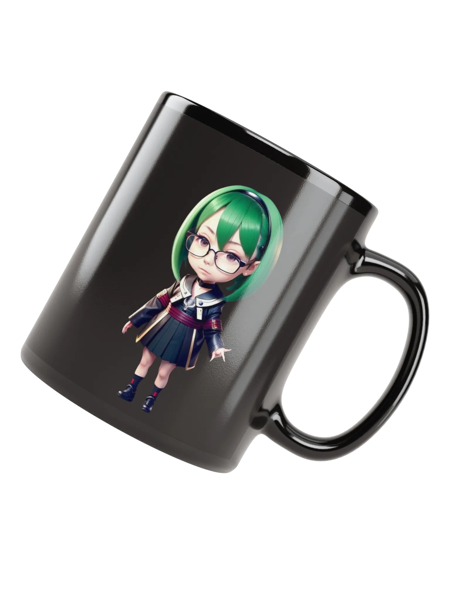 (GREEN CHIBI) K Black Mug product image (4)