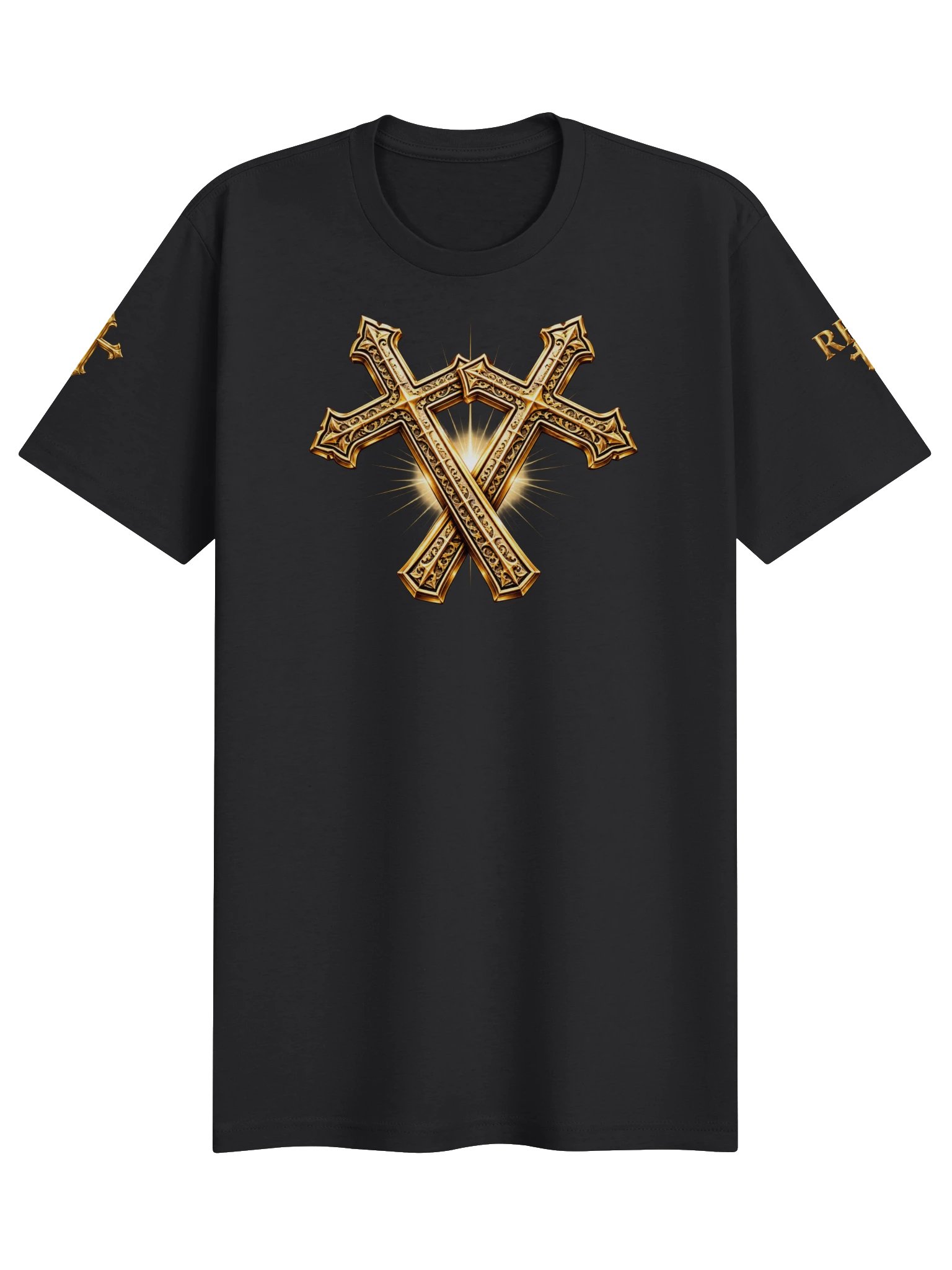 RBF Crossed Crosses — More Than Conquerors Black T-Shirt product image (1)