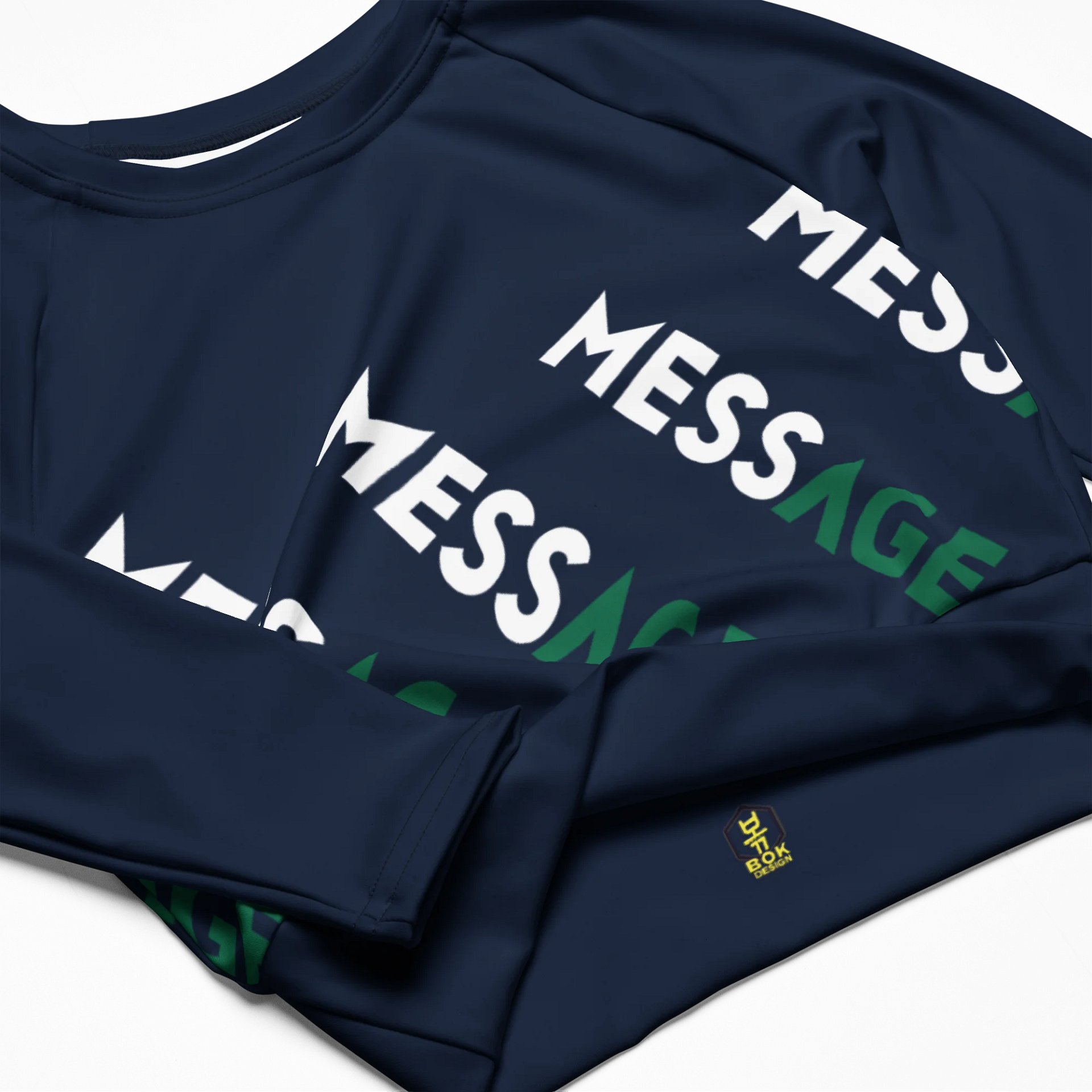 BadAss MessCrop Top //recycled polyester\\ dark blue edit product image (4)