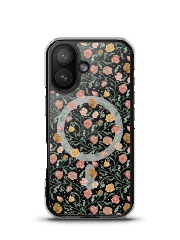 MagSafec lear case for iPhone, magical garden of Renaissance. Artistic floral protection with timeless elegance product image (18)
