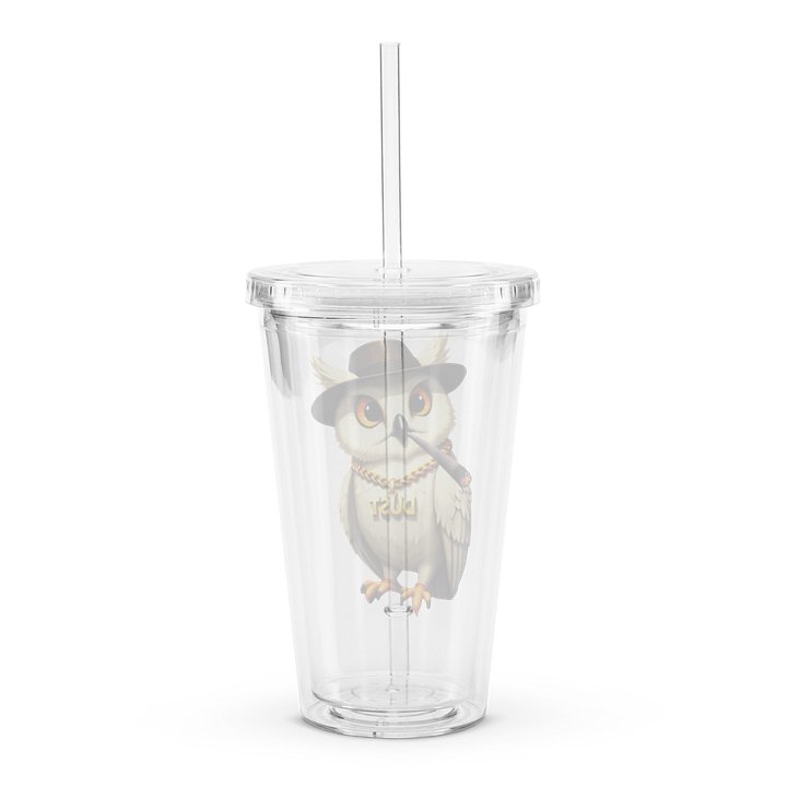 16 oz Clear Plastic Tumbler - White Owl product image (2)
