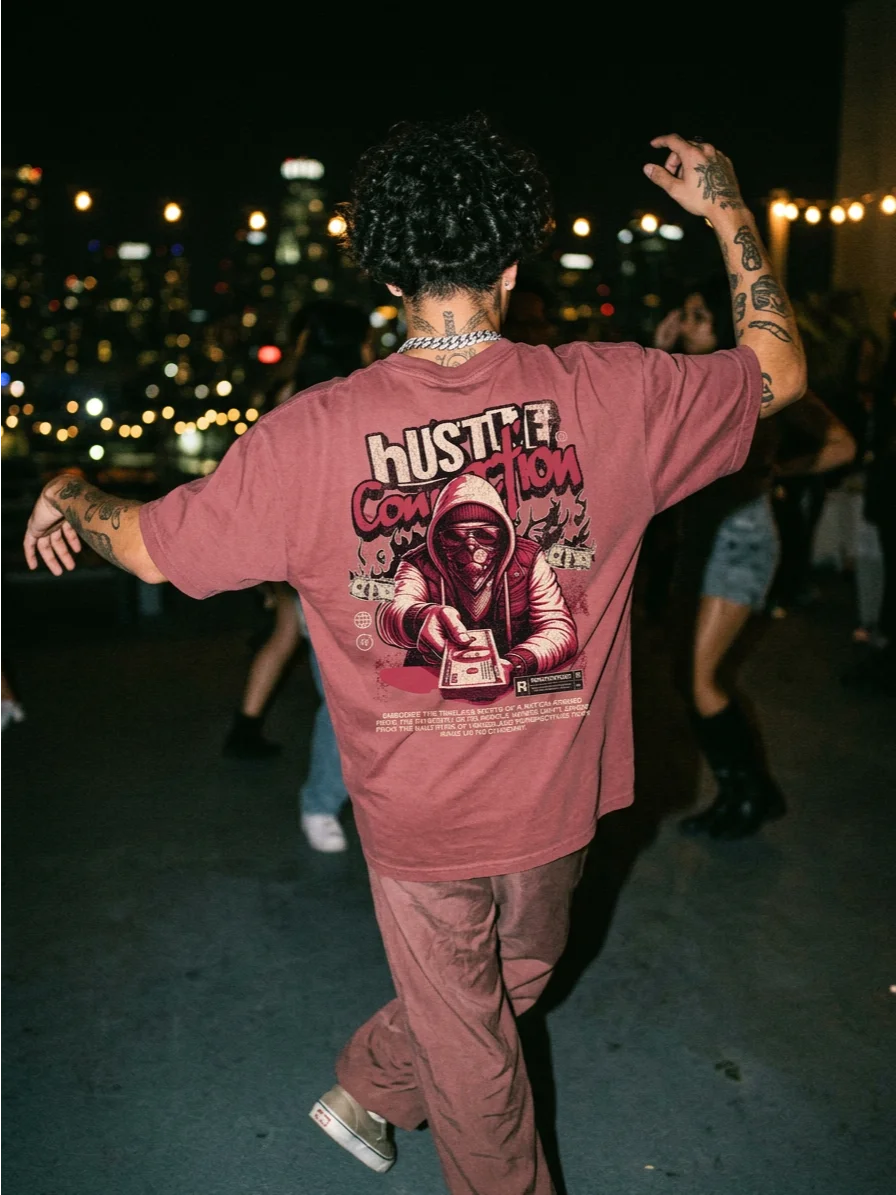 Hustle Connection T-Shirt | Void Club x Comfort Colors Heavyweight Garment-Dyed Tee product image (2)