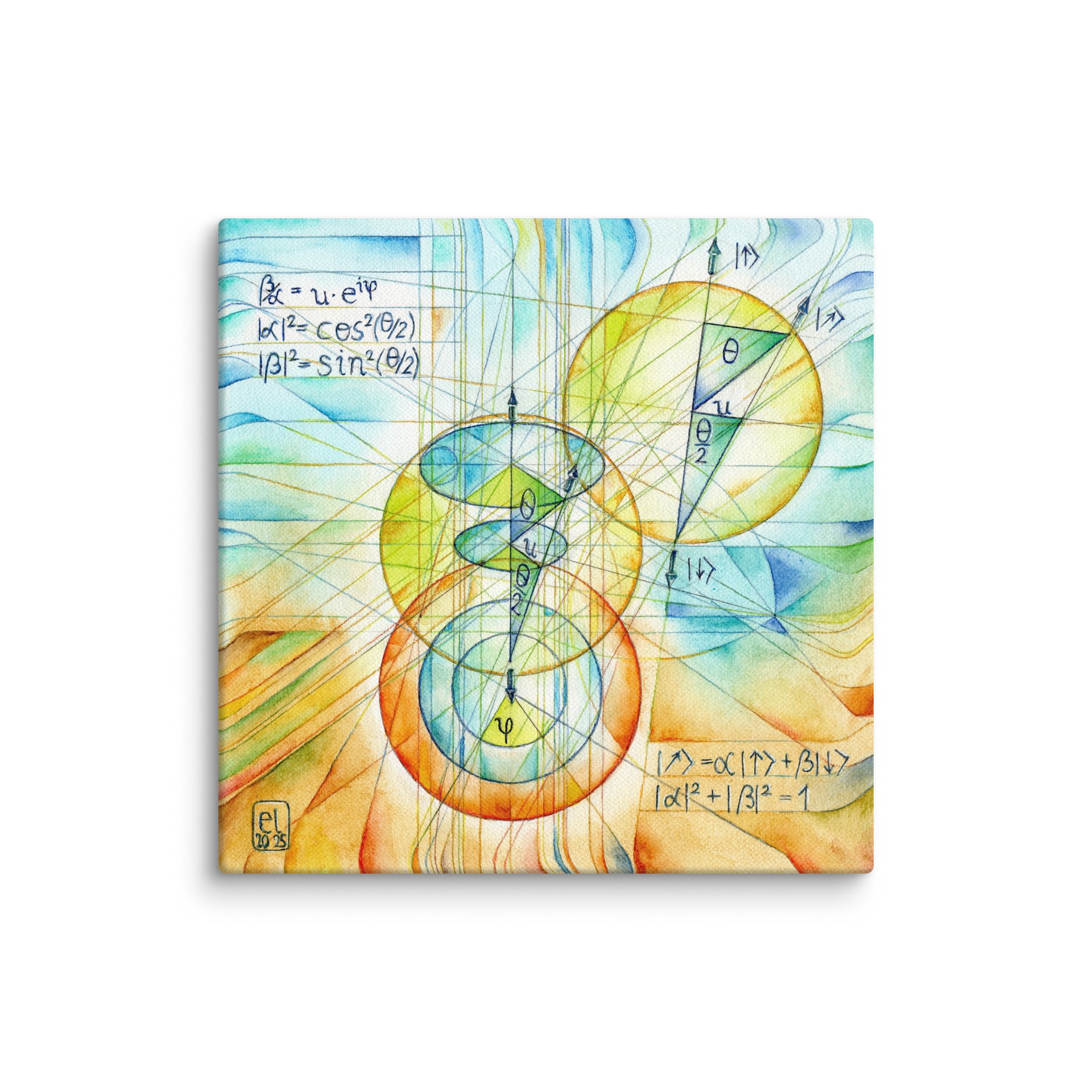 Spinning Projection - Quantum Physics Art Canvas Print product image (1)