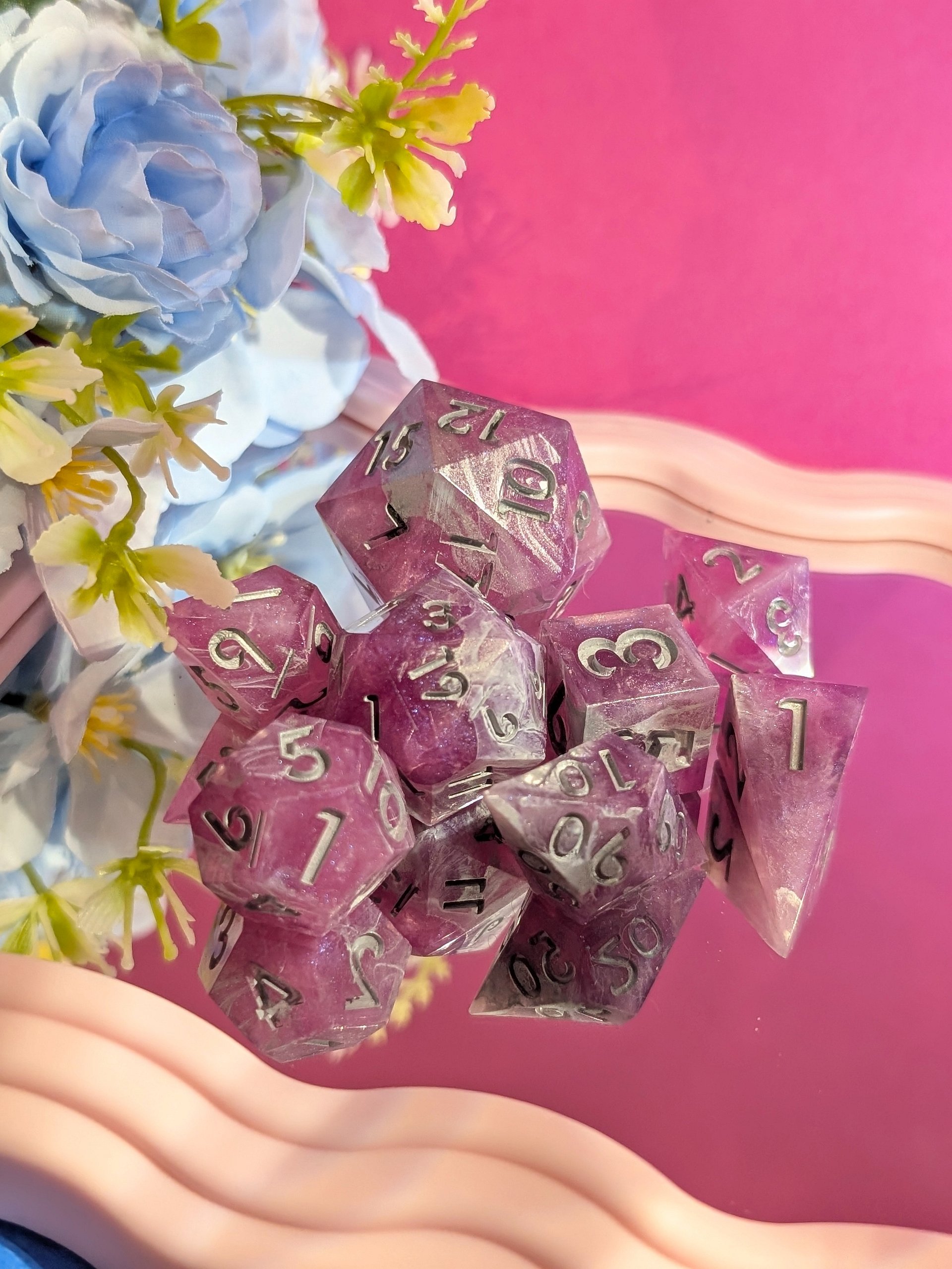 Lavender Lullaby: 8 Piece Dice Set - A Grade product image (1)