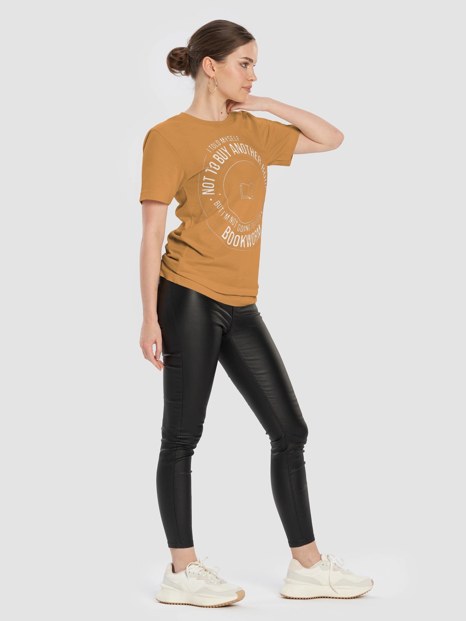EA Bookworm Behaviour – I Told Myself Not To Buy Another Book Funny T-Shirt (White Ink) product image (2)