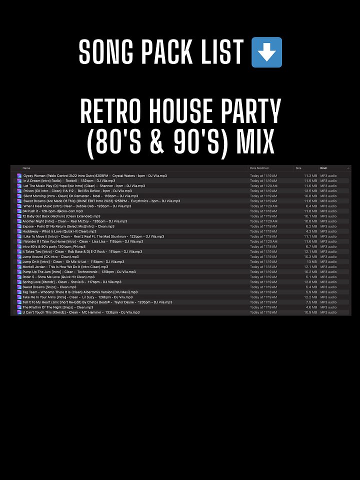 Retro House Party (80's & 90's) – Song Pack product image (2)