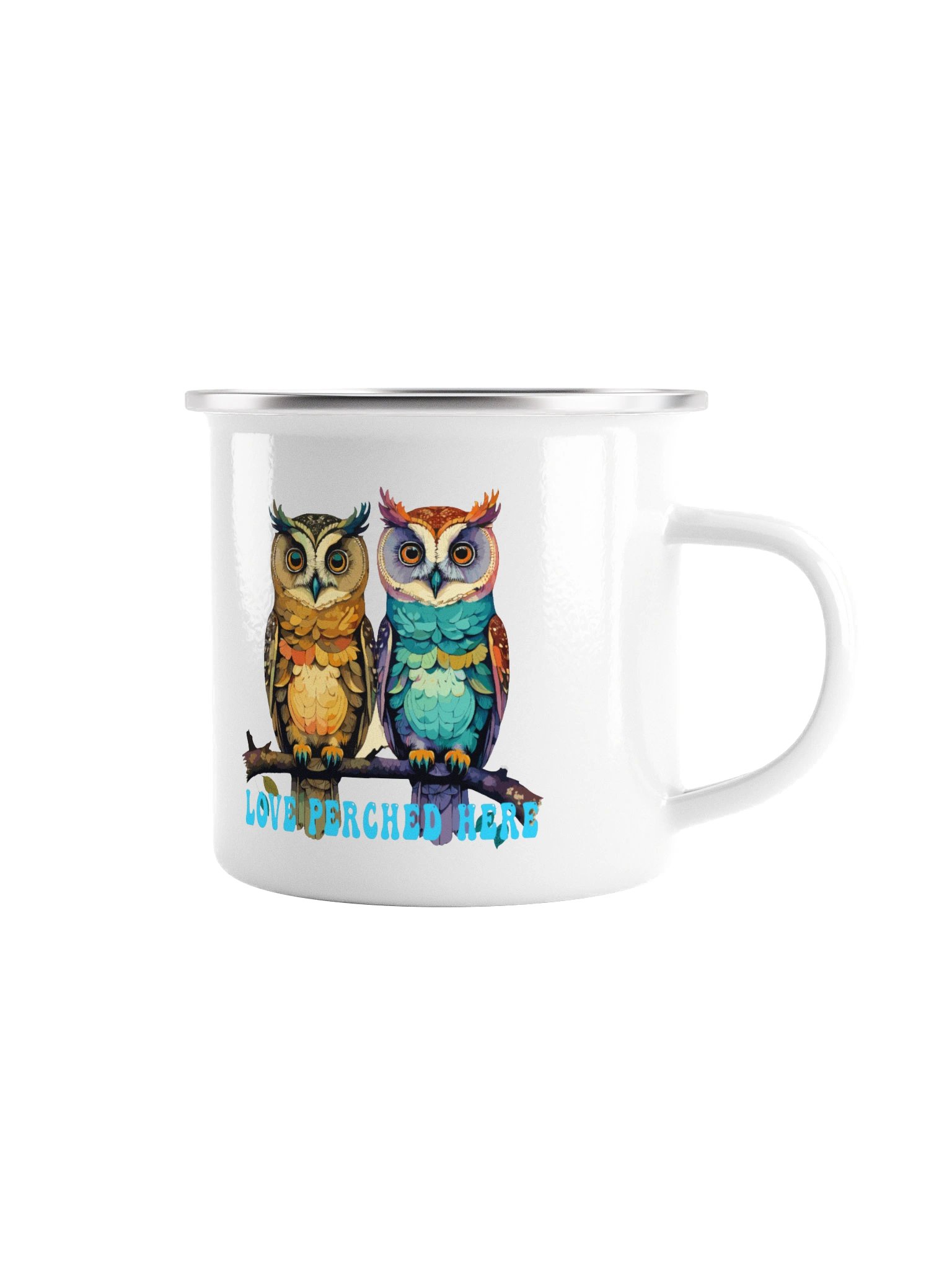 Love Perched Here - Enamel Coffee Mug | 12 oz product image (1)