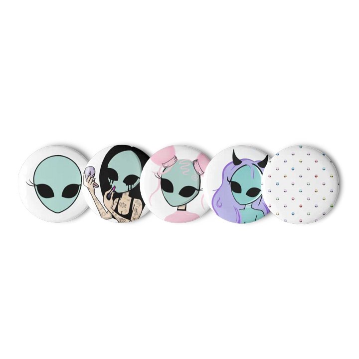 5 Alien Pin Badges product image (2)