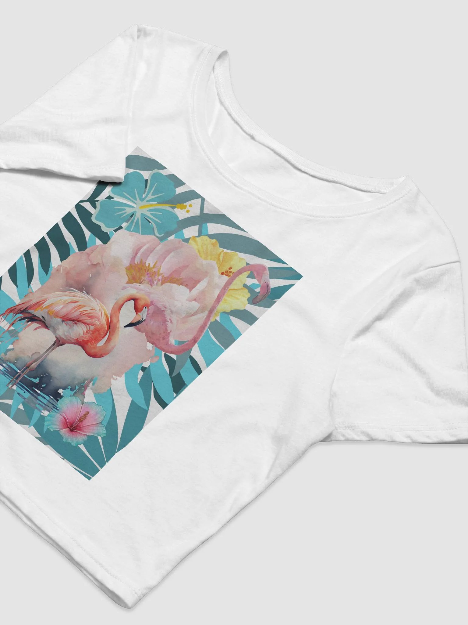 Flamingo Oasis Crop Top product image (6)