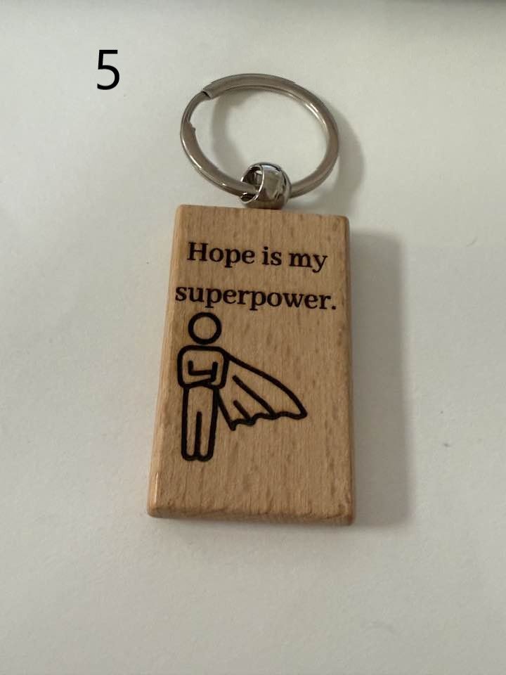 Wooden Engraved Illness Awareness Keychains | Chronic Pain, Cancer, & More (1) product image (5)