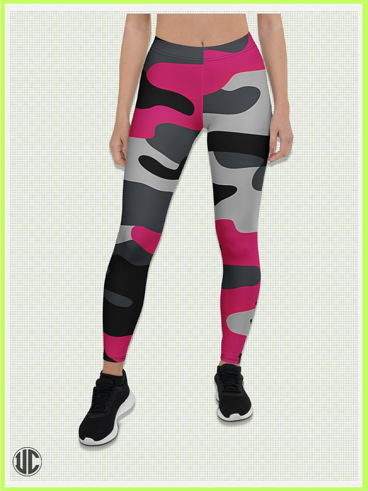 Savage Pink Camo – Women’s Leggings product image (1)