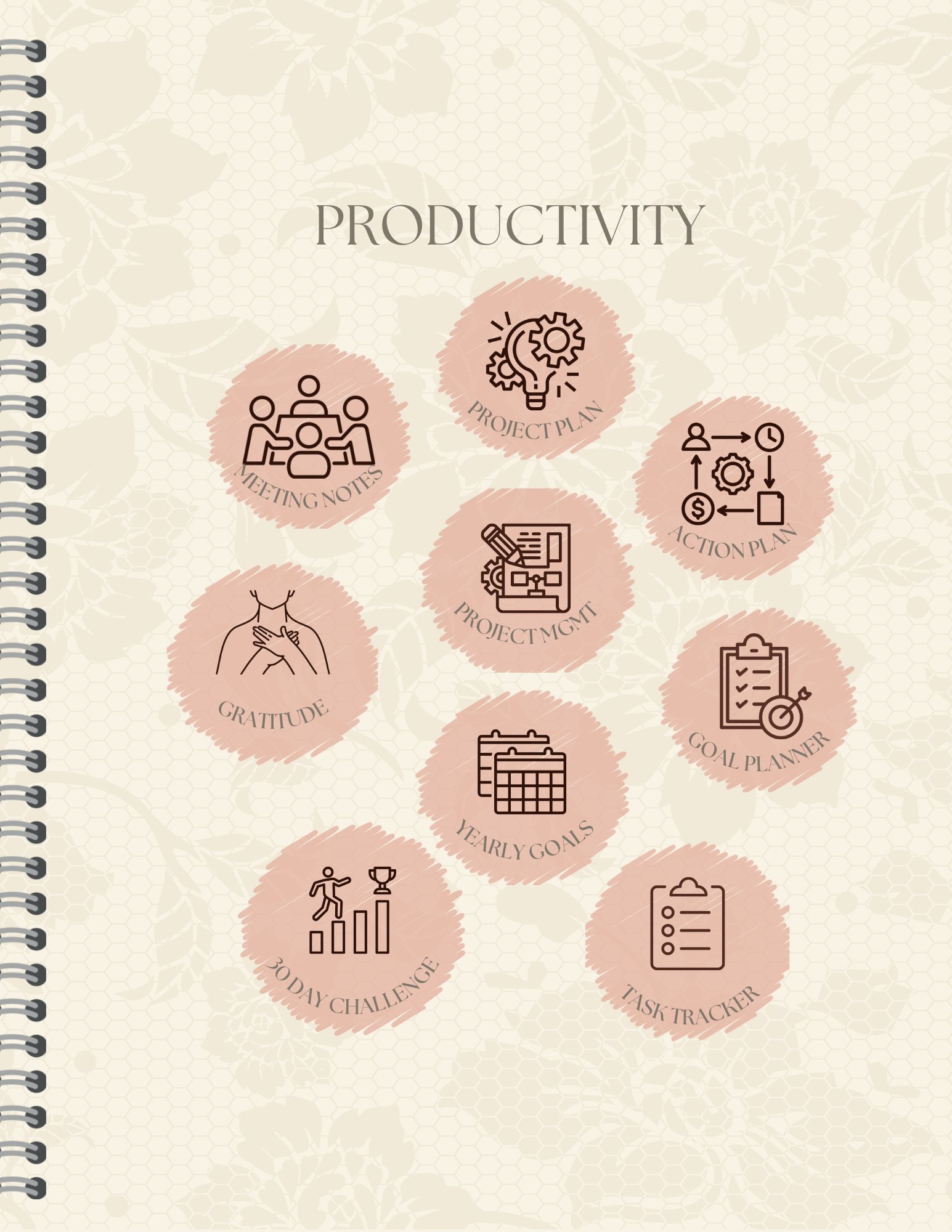 Detailed Undated Planner - Abstract Neutral product image (4)