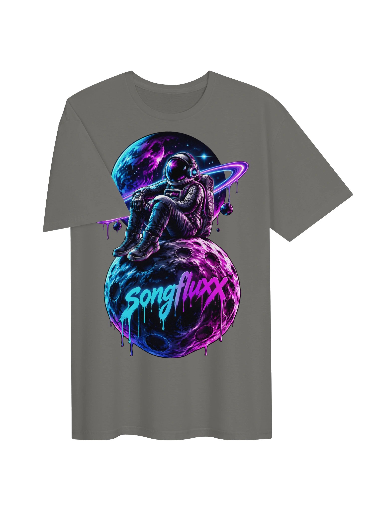 Songfluxx Neon Astronaut Space Tee 3