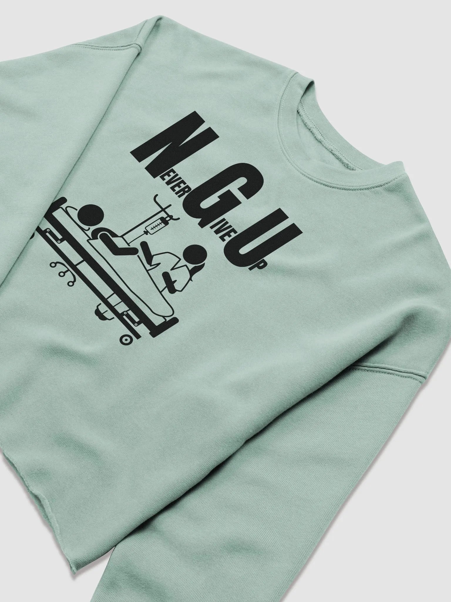 Never give up Fleece Crop Sweatshirt product image (9)