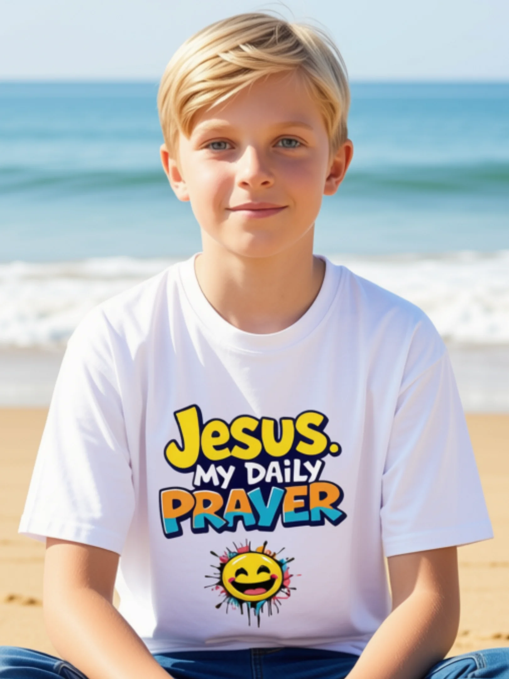 Jesus My Daily Prayer Boys T-shirt product image (1)