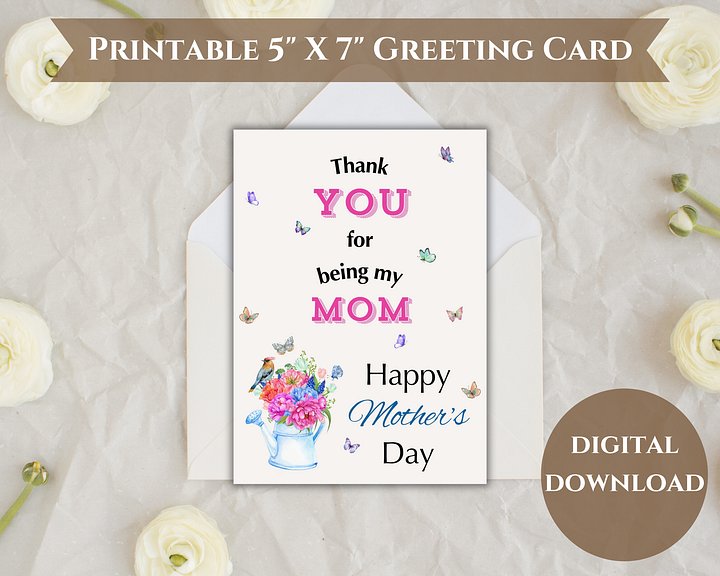Flowers & Love Mother's Day Card product image (1)