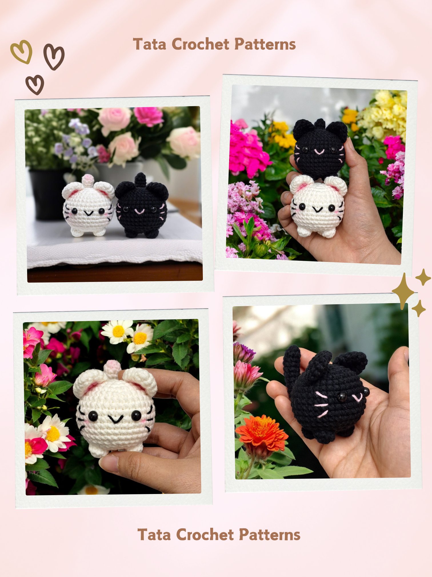 PDF Pattern -♡- Crochet Cute Cat (8 in 1) product image (7)