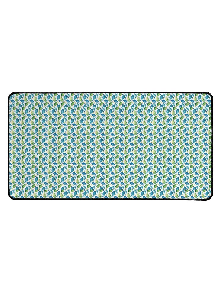 Azure Foliage – Modern Leaf Desk Mat product image (1)