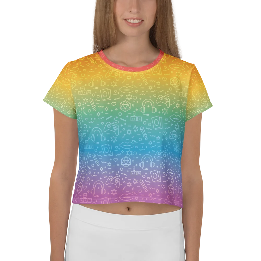 Pride Cropped T-Shirt ❤️🧡💛💚💙💜 product image (1)