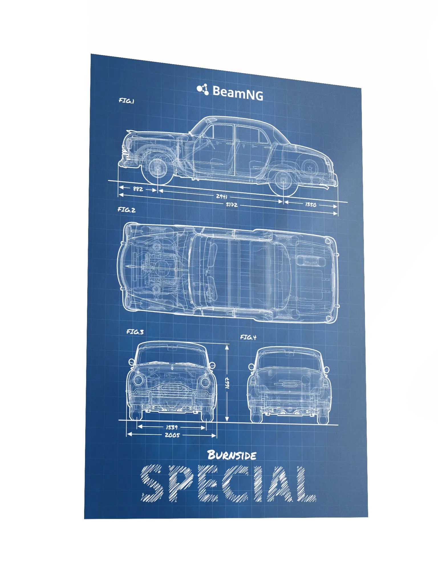 Burnside Special Blueprint Poster product image (4)