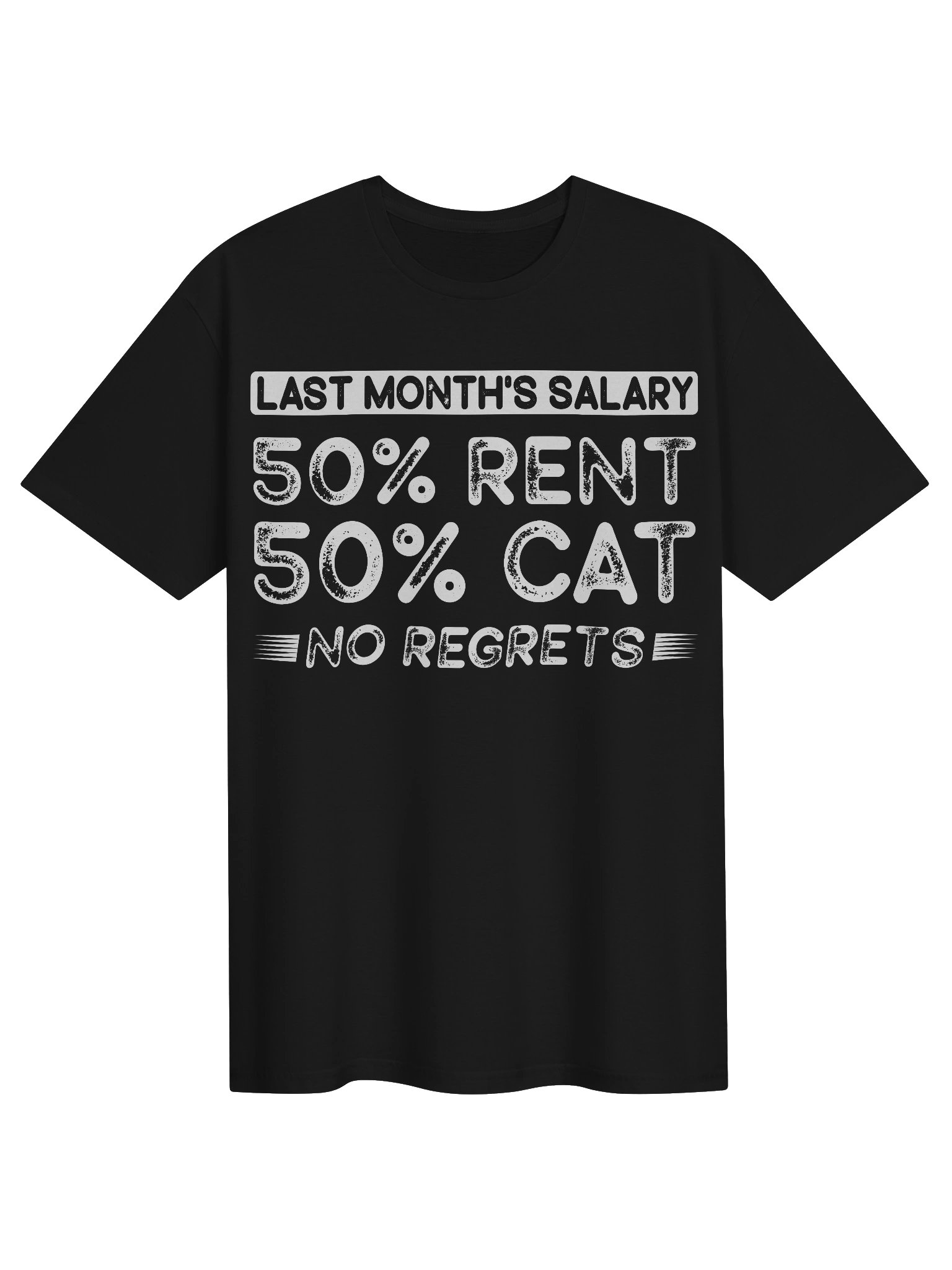 No Regrets Cat Salary T-Shirt product image (2)