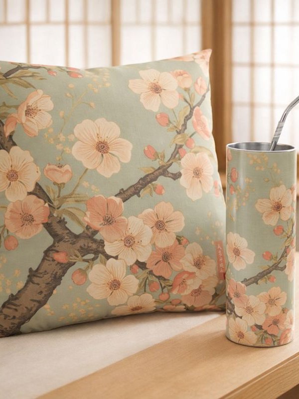 Soft Blossom Branch Cushion Cover product image (3)