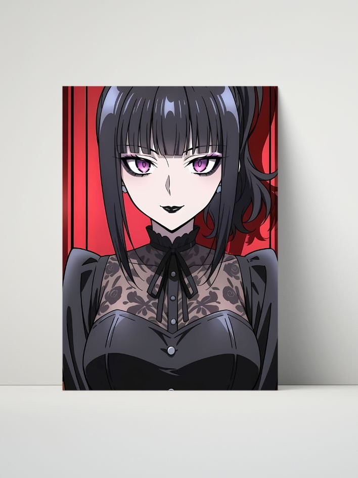 Metal Print - Luna Rain Original Character Lace Gothic Dress - 8x10 product image (1)