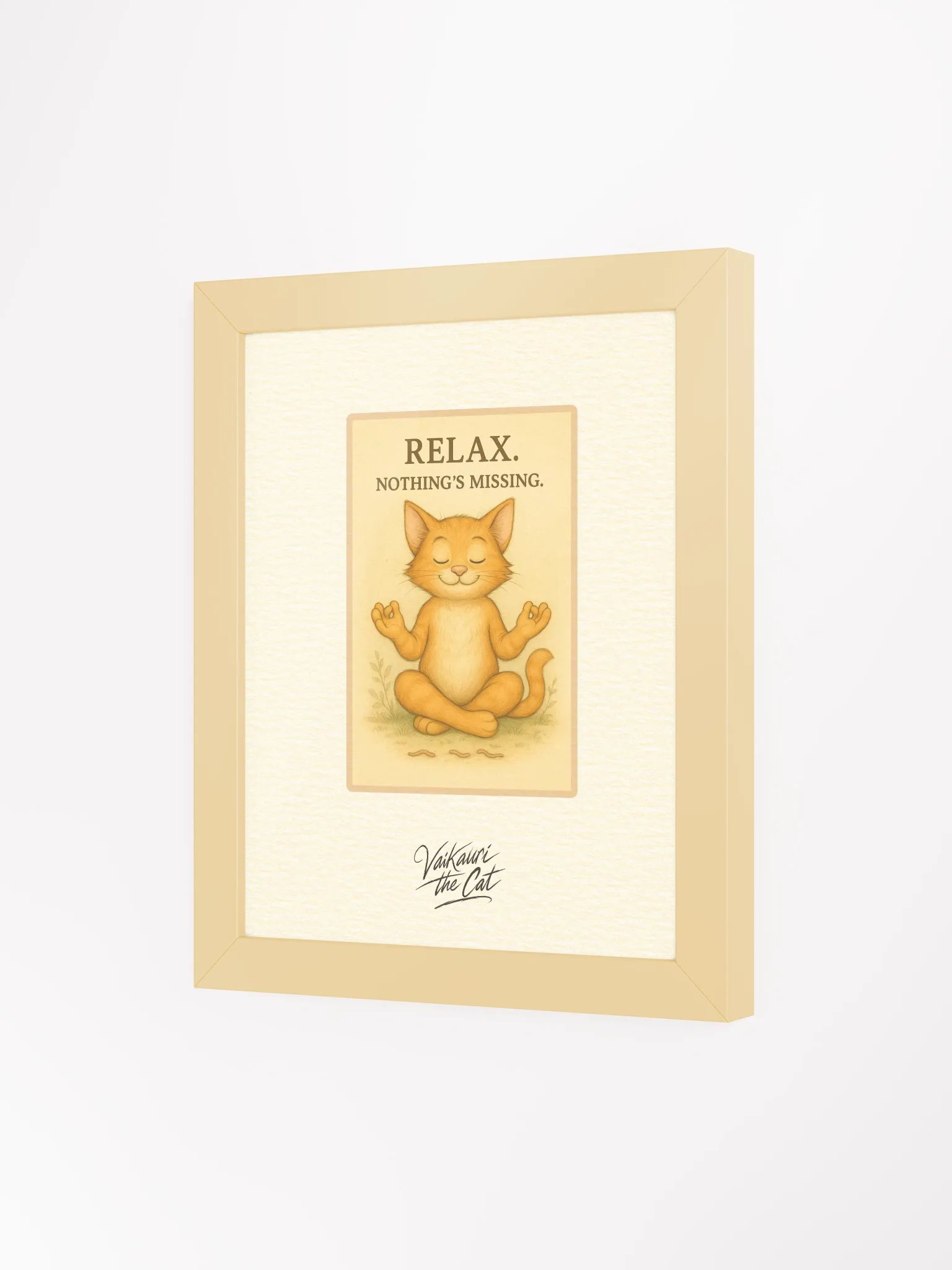 Vaikauri the Cat - Meditative Bliss Framed Artprint product image (5)