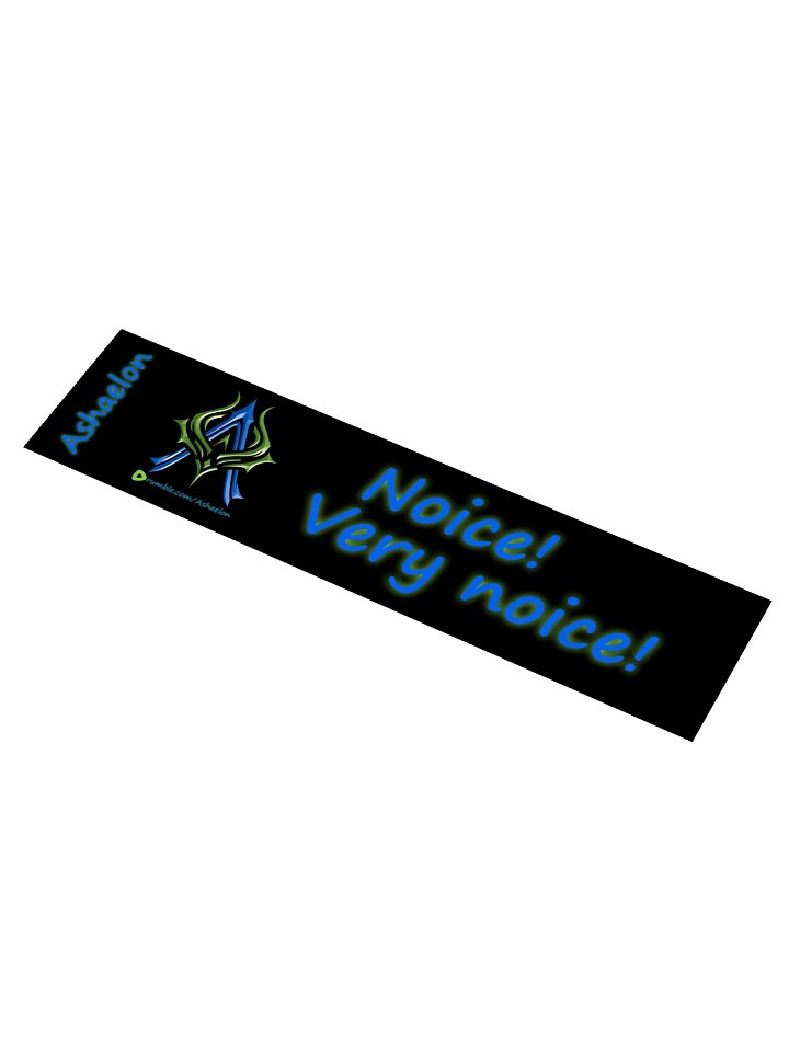 Noice! Very Noice! Black Kiss Cut Bumper Sticker product image (1)