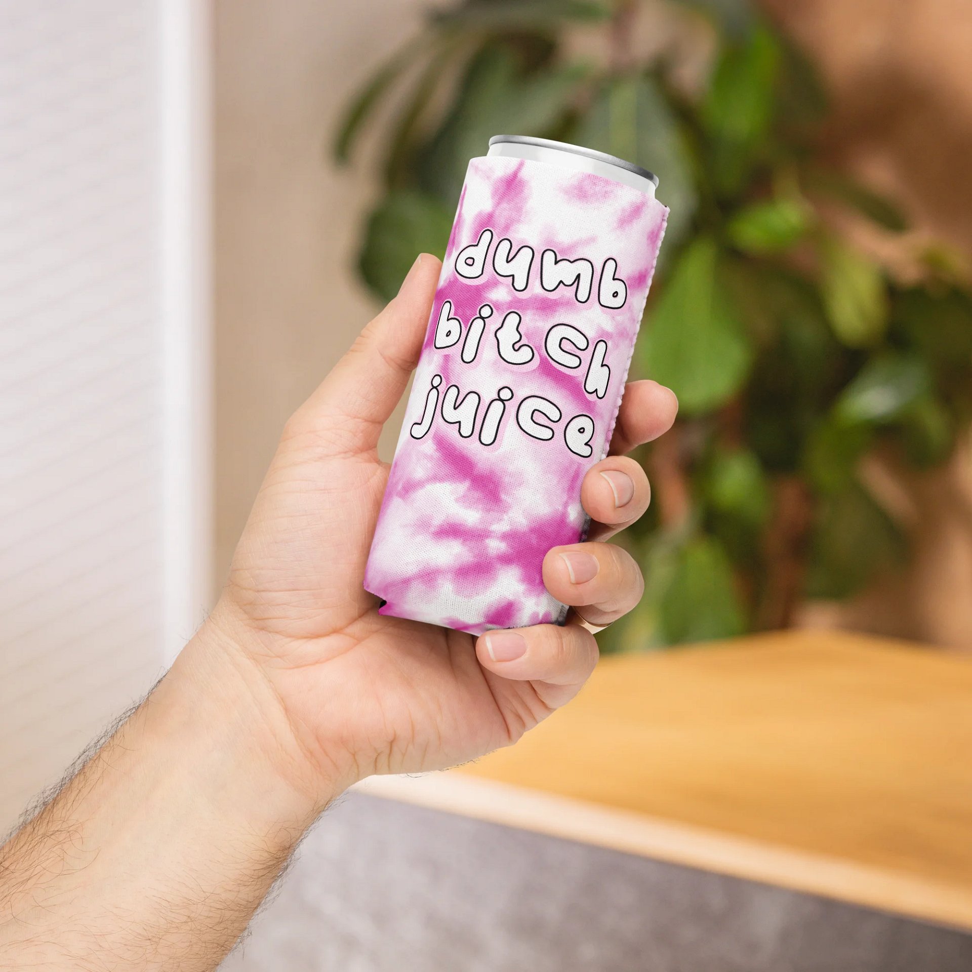 Dumb Bitch Juice Coozie - Pink Tie Dye product image (13)