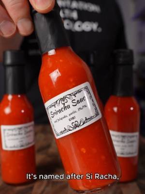 The sriracha in your fridge is a knockoff. Mine ferments in its own juice with no water and no vinegar. Full recipe in the comments, and the system I use for every ferment is linked in my bio.