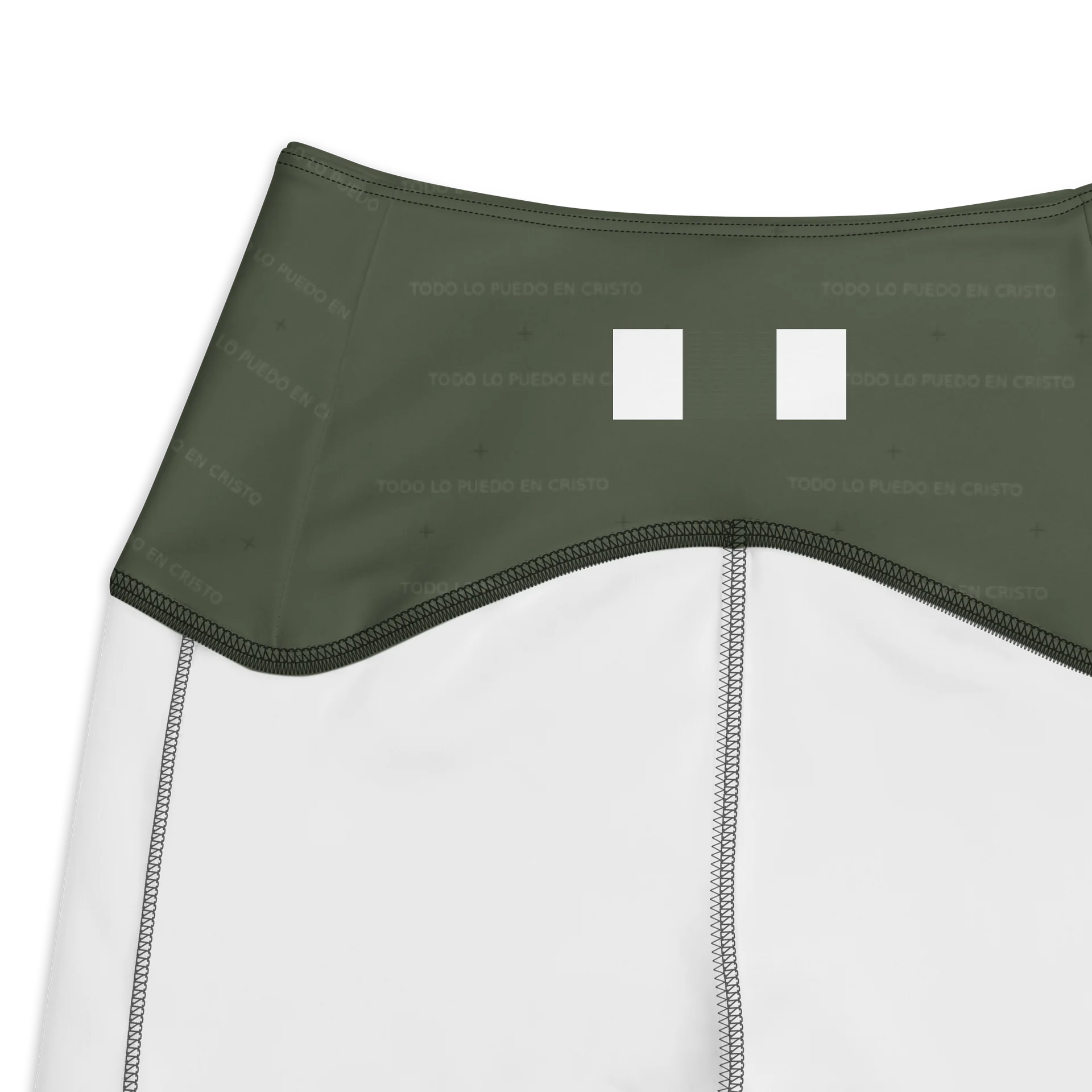 Crossover Leggings with Pockets — Women Who Lift (Olive) product image (3)