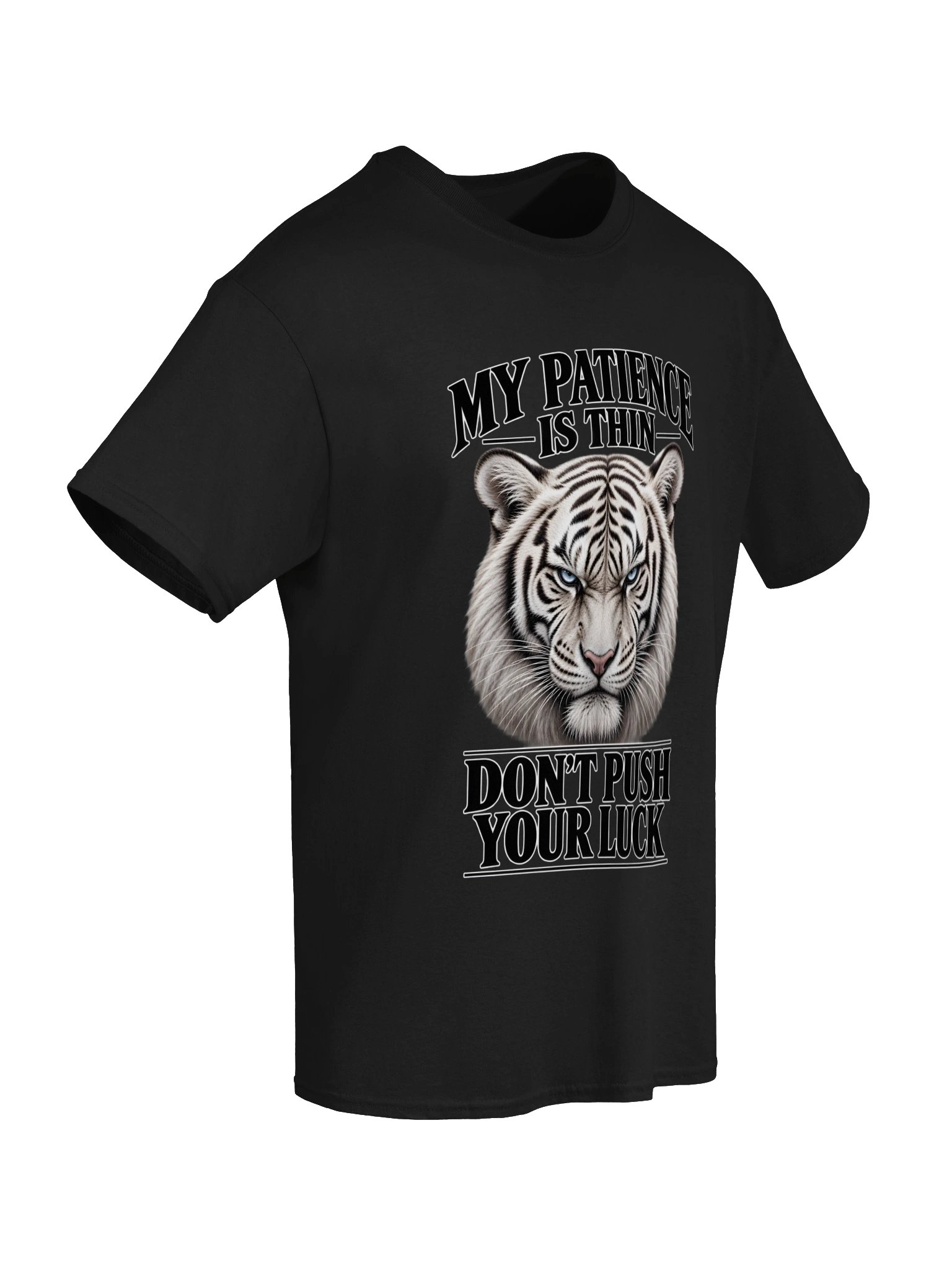 White Tiger - My Patience is Thin Dont Push Your Luck - Unisex Gildan Heavyweight 100% Cotton T-Shirt product image (6)