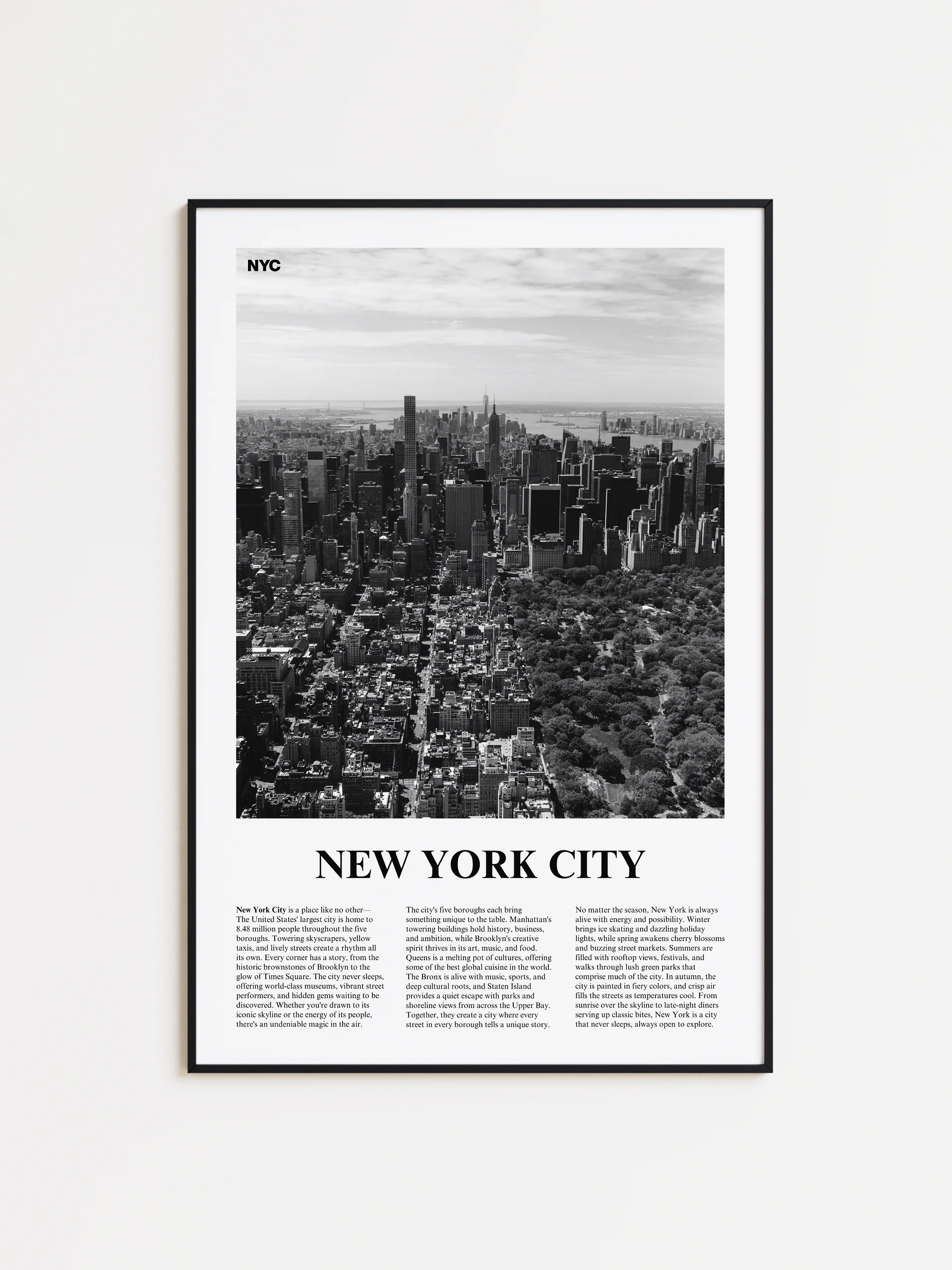 New York City 04 Newspaper Poster | Framed product image (1)