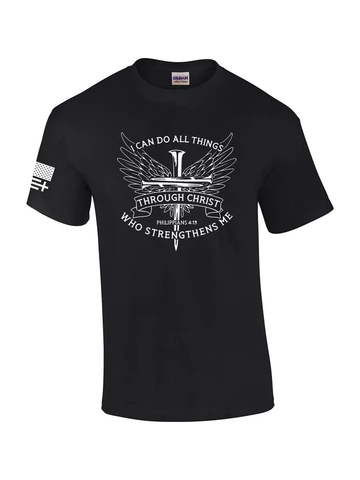 Mens Christian I Can Do All Things Through Christ Philippians 4:13 Short Sleeve product image (1)