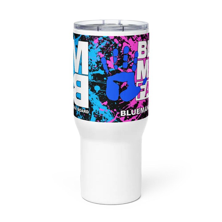 Blue Man Fans Paint Splatter Stainless Steel Tumbler product image (3)