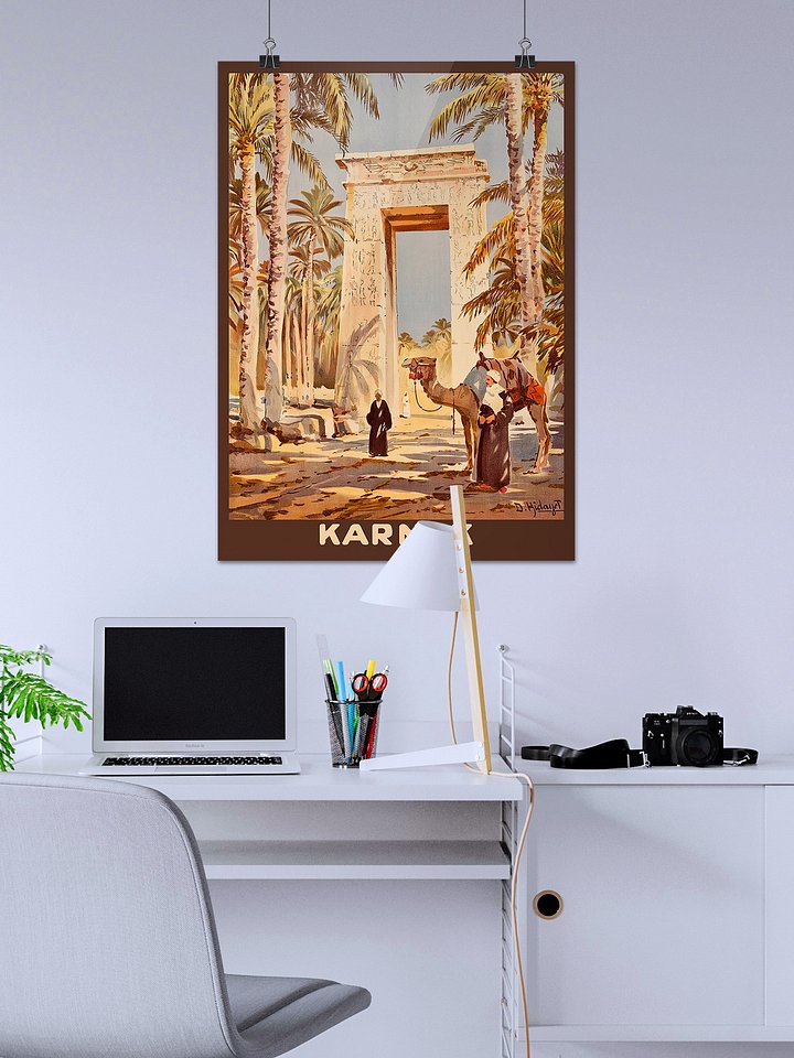 Egypt, Karnak, 1930 — retro vintage travel poster product image (2)