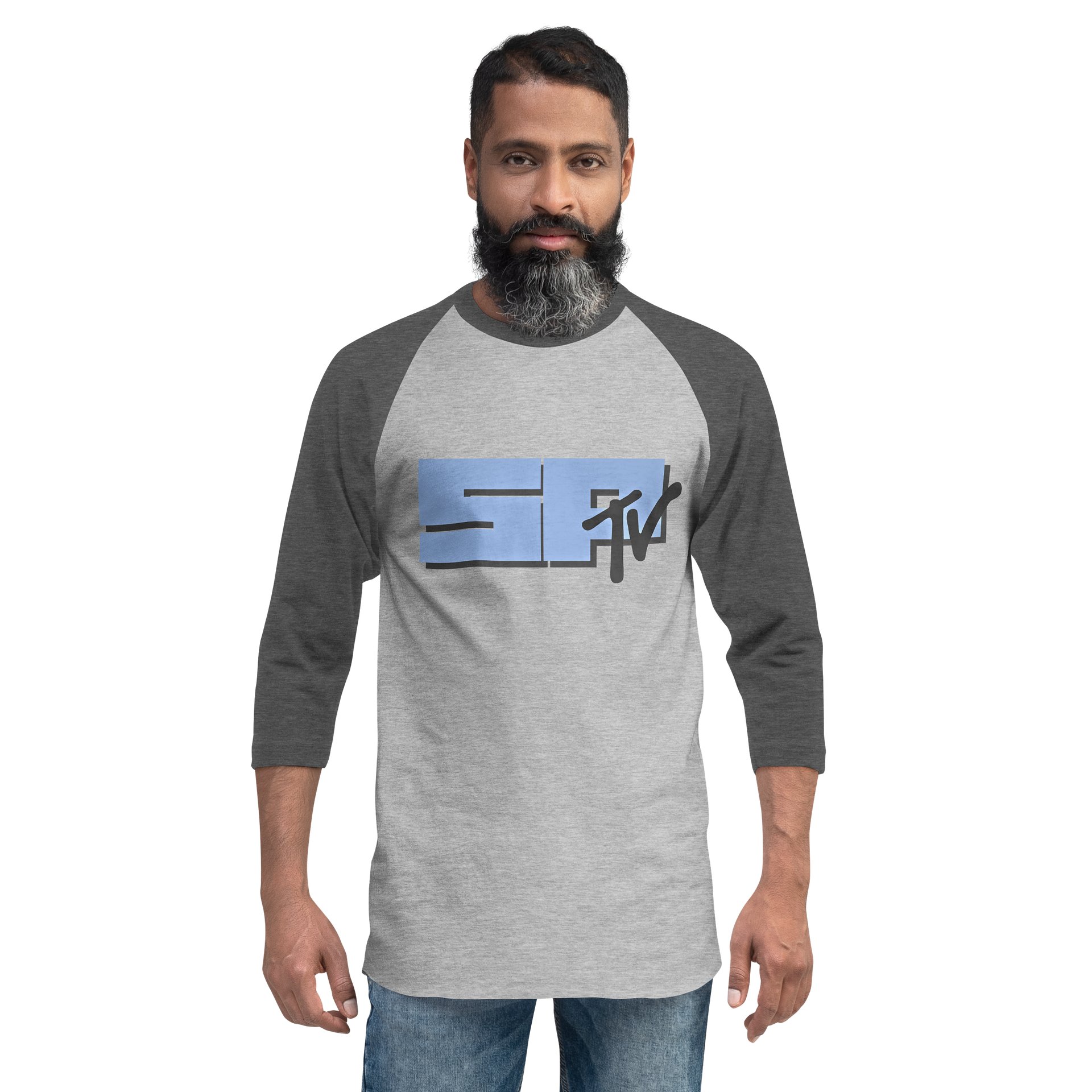 SPTV Logo Raglan Tee - gray on gray product image (2)