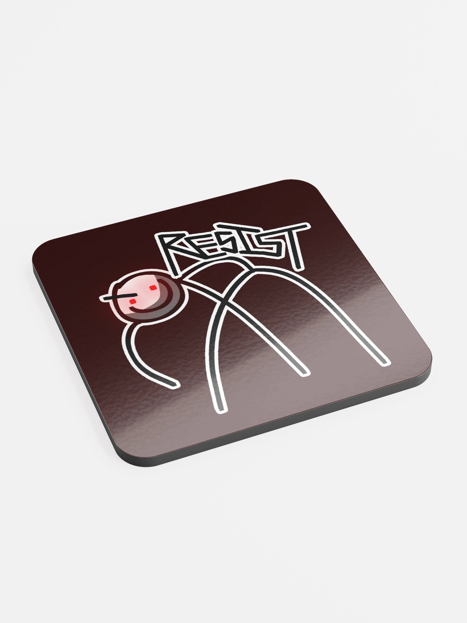 Evil Sticky 'Resist' Coaster product image (2)