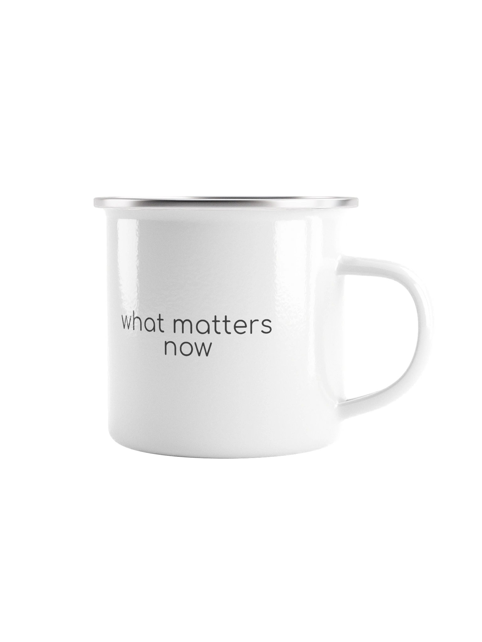 what matters now charcoal enamel mug product image (1)