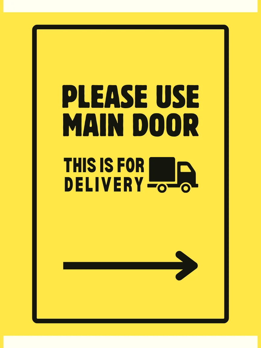 Please Use Main Door Sign - Printable Download product image (2)