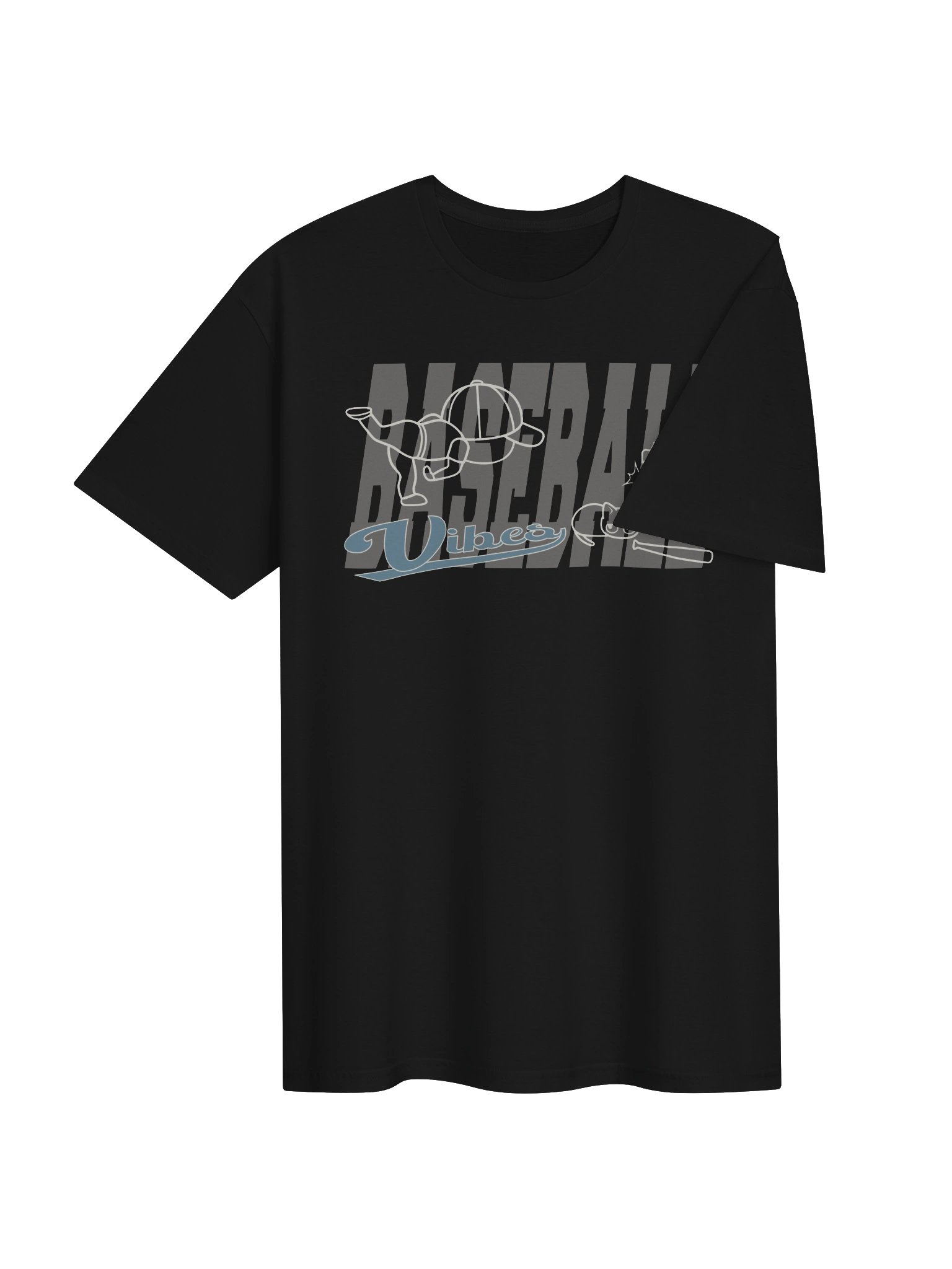 Baseball Cat (Baseball Vibes) - Unisex Adult Super Soft Lightweight T-shirt product image (3)