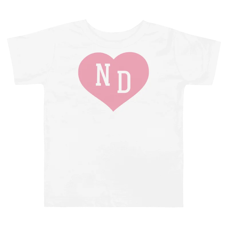 ND Heart Pink Unisex Toddler T-shirt product image (1)