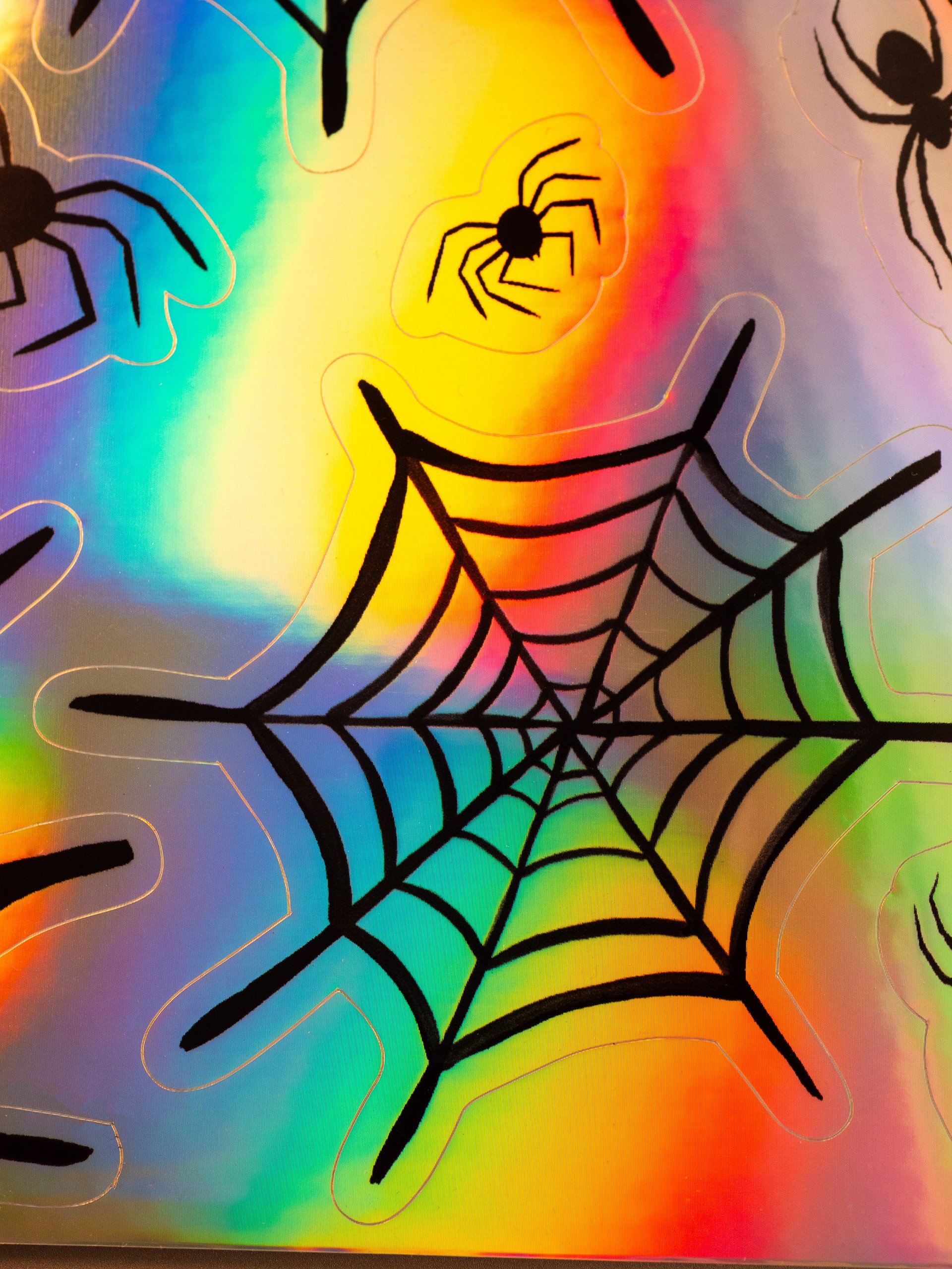 HOLOGRAPHIC STICKER SHEET - SPIDERS product image (7)