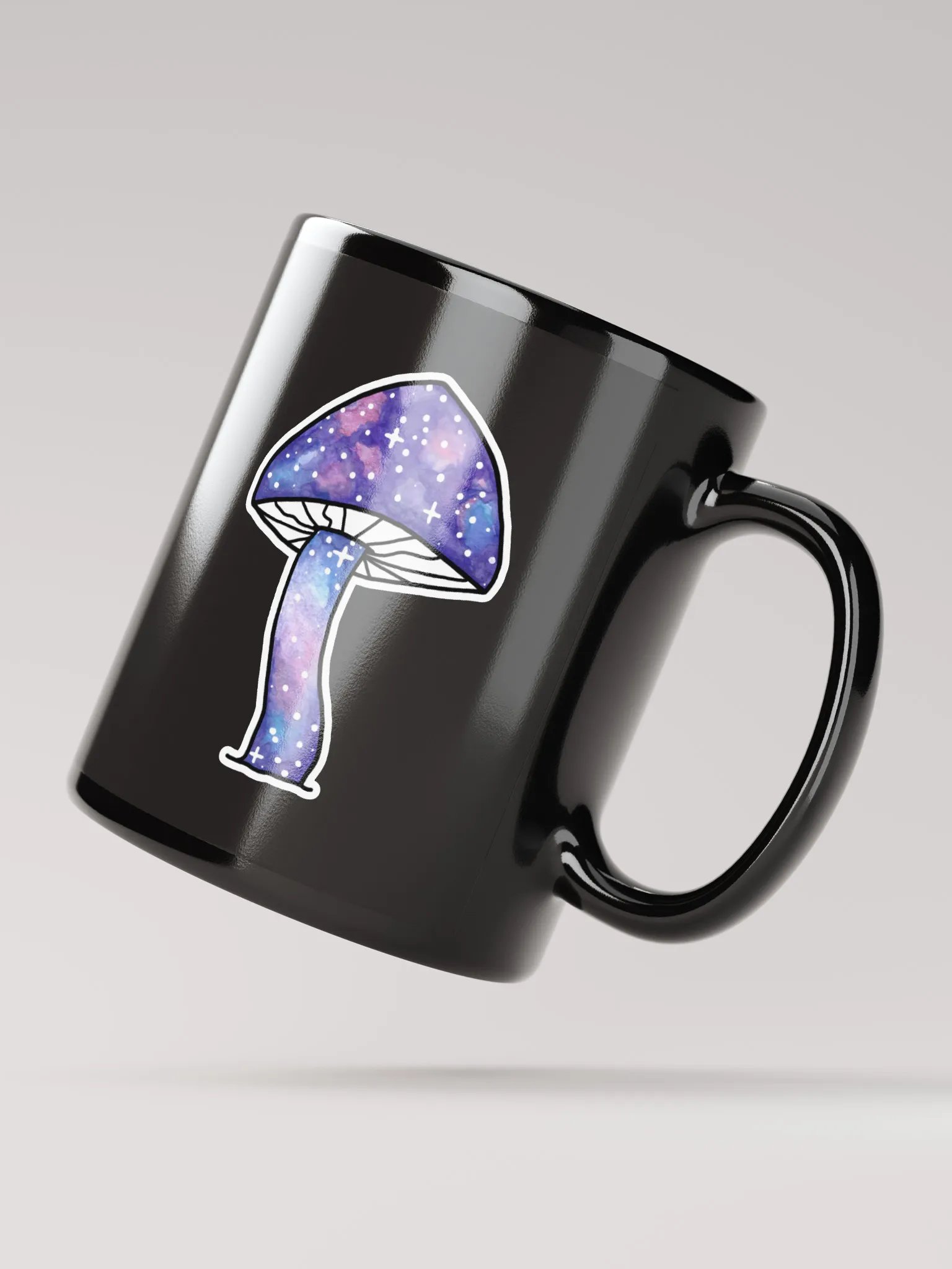 Space Mushies Mug ~ Black product image (4)