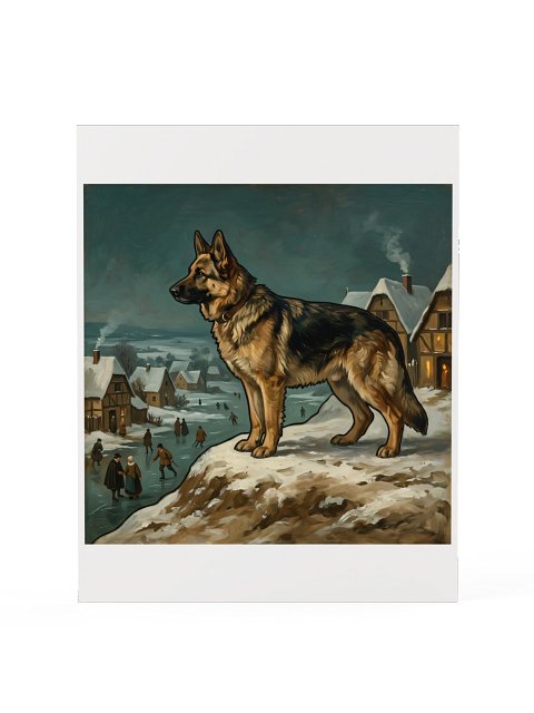 Snow Hunters Shepherd Poster