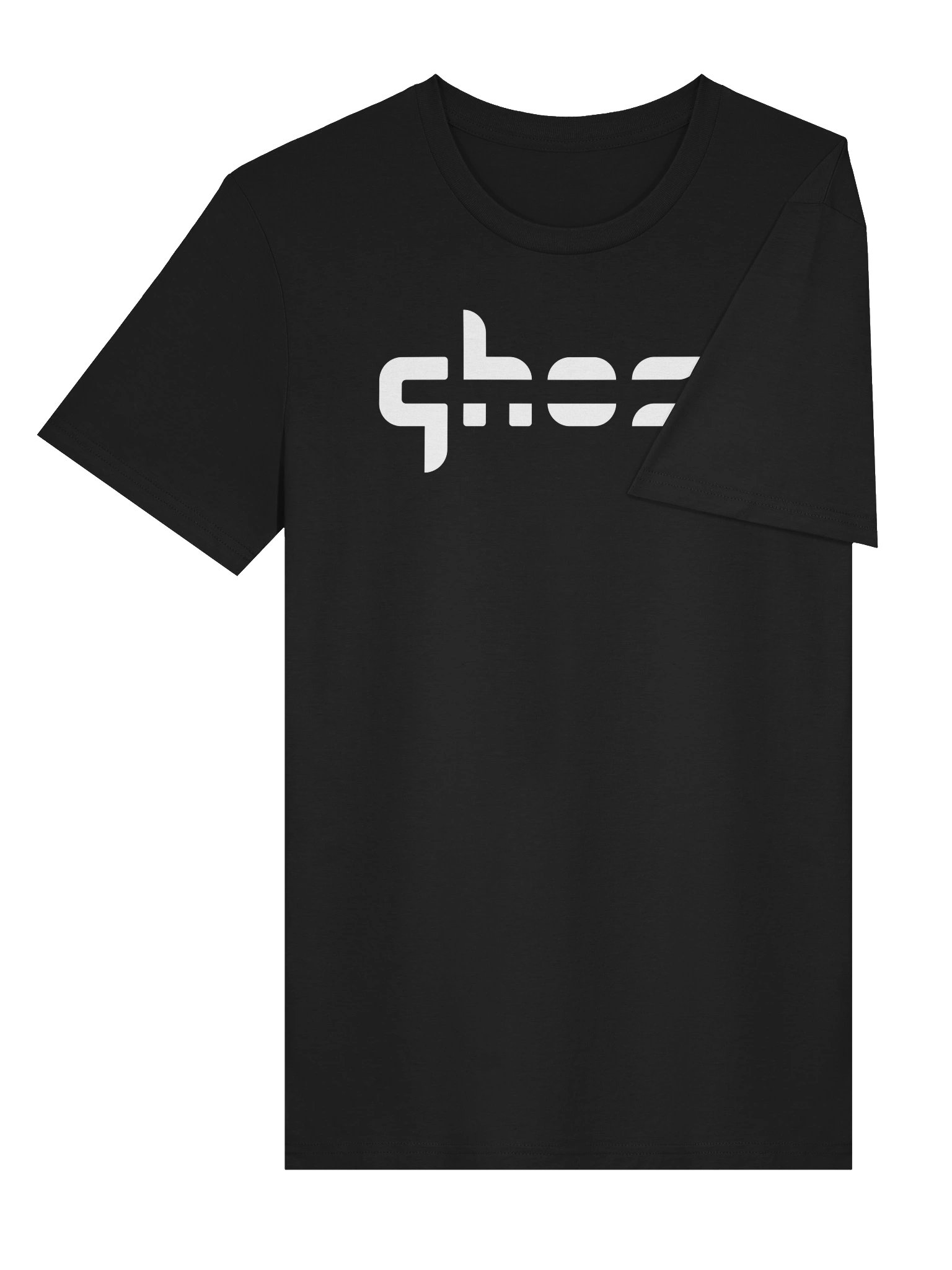 Ghost Gaming White on Black Text Logo T-Shirt product image (4)
