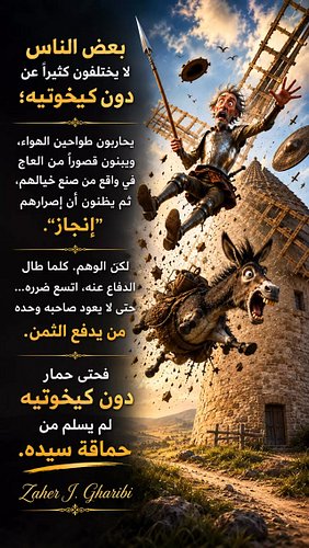 أحيانًا لا تكون المشكلة في أن الإنسان أخطأ في رؤية الواقع، بل في أنه يصرّ على أن وهمه هو الواقع… ثم يحوّل إصراره إلى معركة، و...