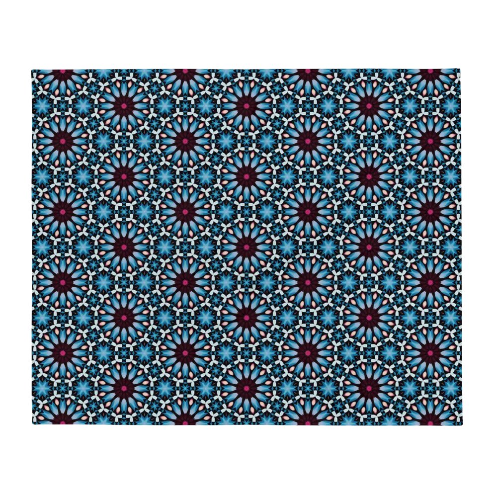 Kaleidoscope Blues Throw Blanket product image (3)