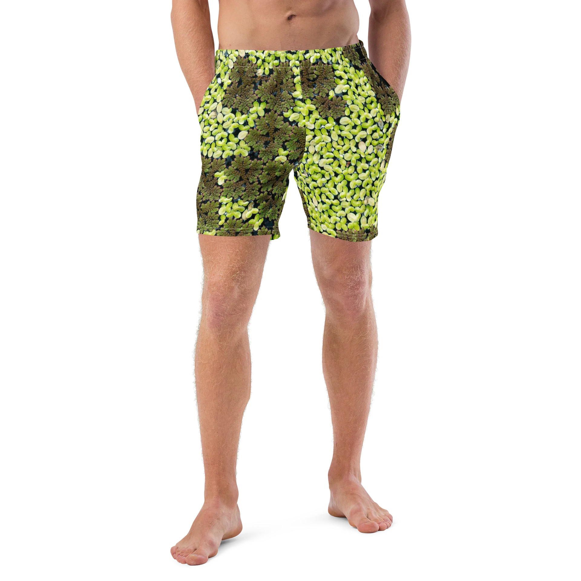 Verdant Life Light All-Over Print Swim Trunks product image (4)